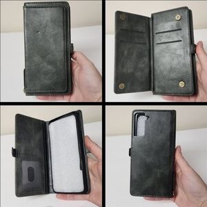 Galaxy S21 Ultra Phone Wallet Case Black New